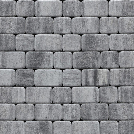 Тротуарная плитка КЛАССИКО - Листопад гладкий Антрацит, комплект из 2 видов плит