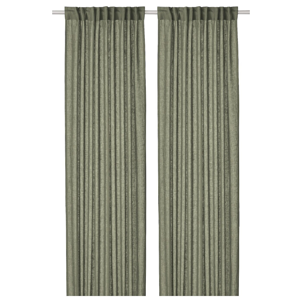 IKEA DYTÅG  (ИКЕА ДЙТÅГ)  -  Штора, 2 шт, на ленте/зеленая, 145x300 см