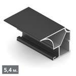 СТАНДАРТ Вертикальный профиль Flat (5,40 м) черный матовый (RAL) (AS0533) Aristo