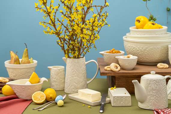 Масленка birds of paradise, кремовая