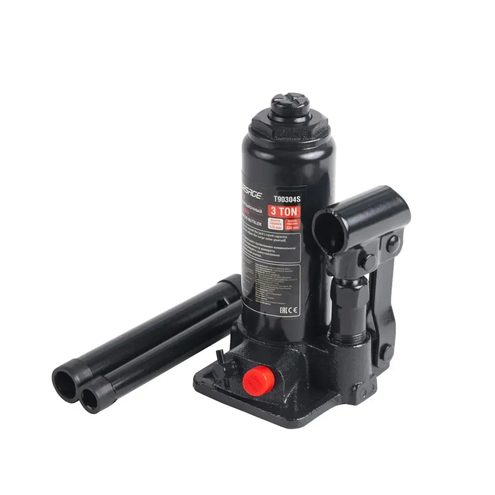 Домкрат бутылочный с клапаном 3т (h min-110мм, h max-330м) в кейсе Forsage F-T90304S(DS)