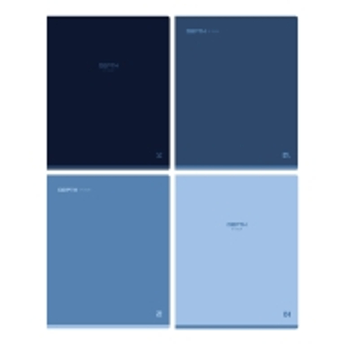 Тетрадь 48л., А5, клетка BG "Monocolor. Blue", soft-touch ламинация Т5ск48_лс 11854