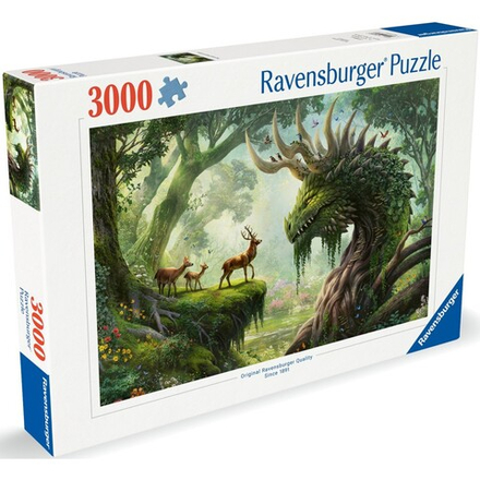 Пазл Ravensburger 008088 Пробуждение лесного дракона 3000 элементов 008088