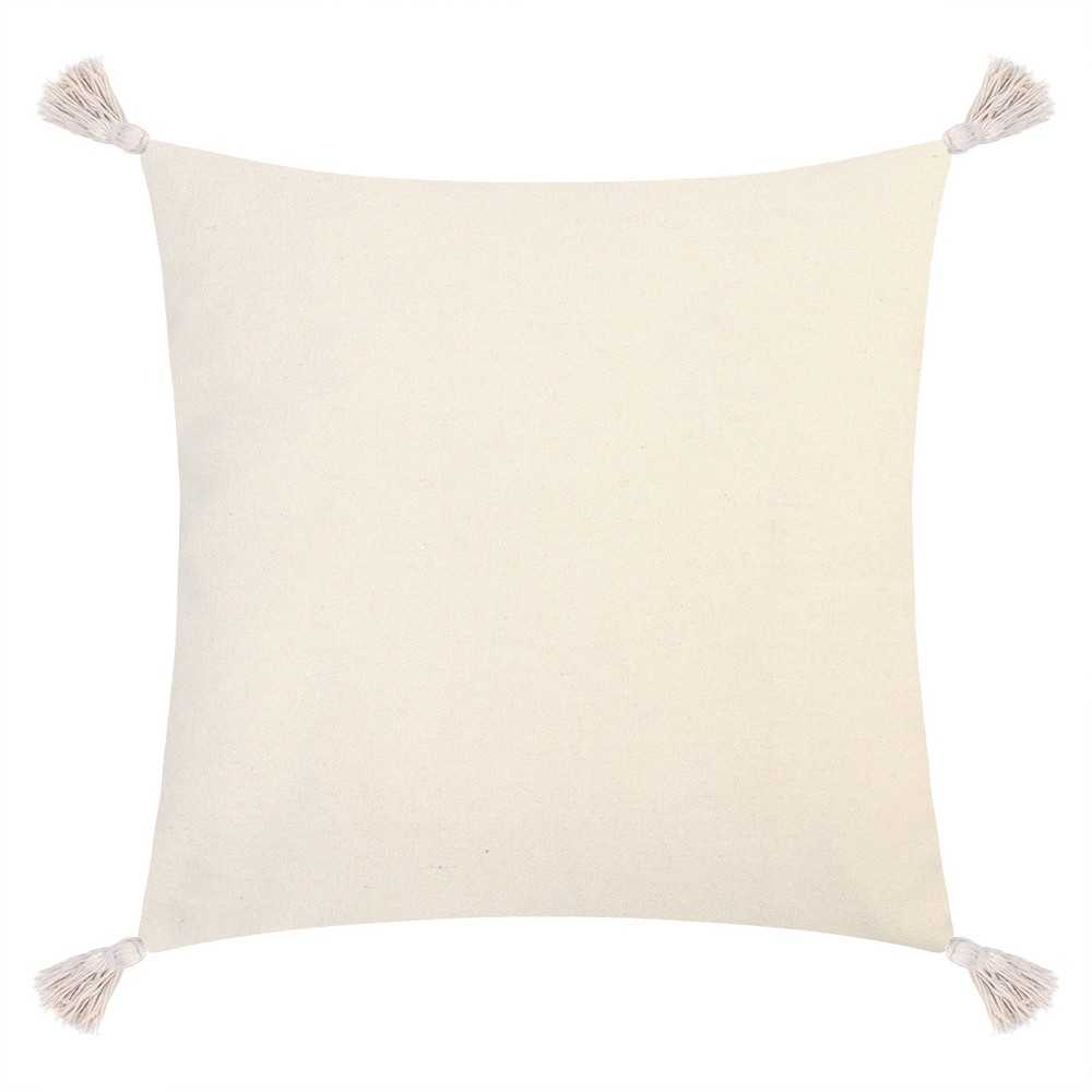 Наволочка декоративная бохо 45*45 см, молочный, 100% хлопок