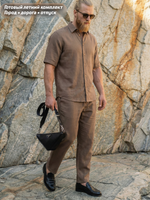 Летний костюм мужской с брюками LEGENDA Urban бежевый