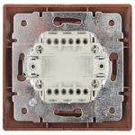 ЭРА Intro Plano Венге Выключатель с подсветкой 10АХ-250В, скрытая установка 1-102-10 Б0030036