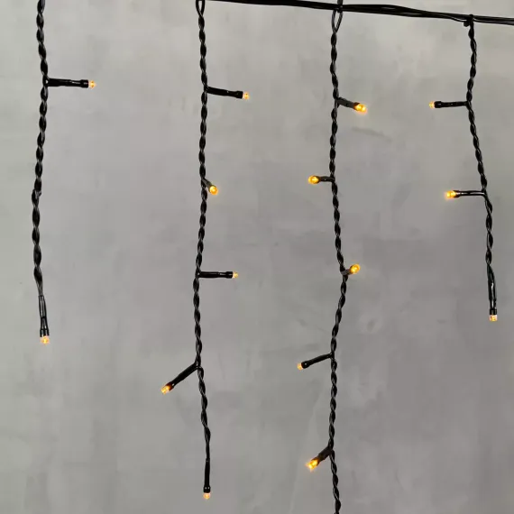 Светодиодная бахрома 4,9*0,5 м., 240 желтых LED ламп, черный провод ПВХ, Beauty Led (PIL240-11-2Y)