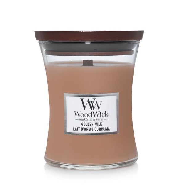 WoodWick Golden Milk - Ароматическая свеча с ароматом молока и специй 275 г