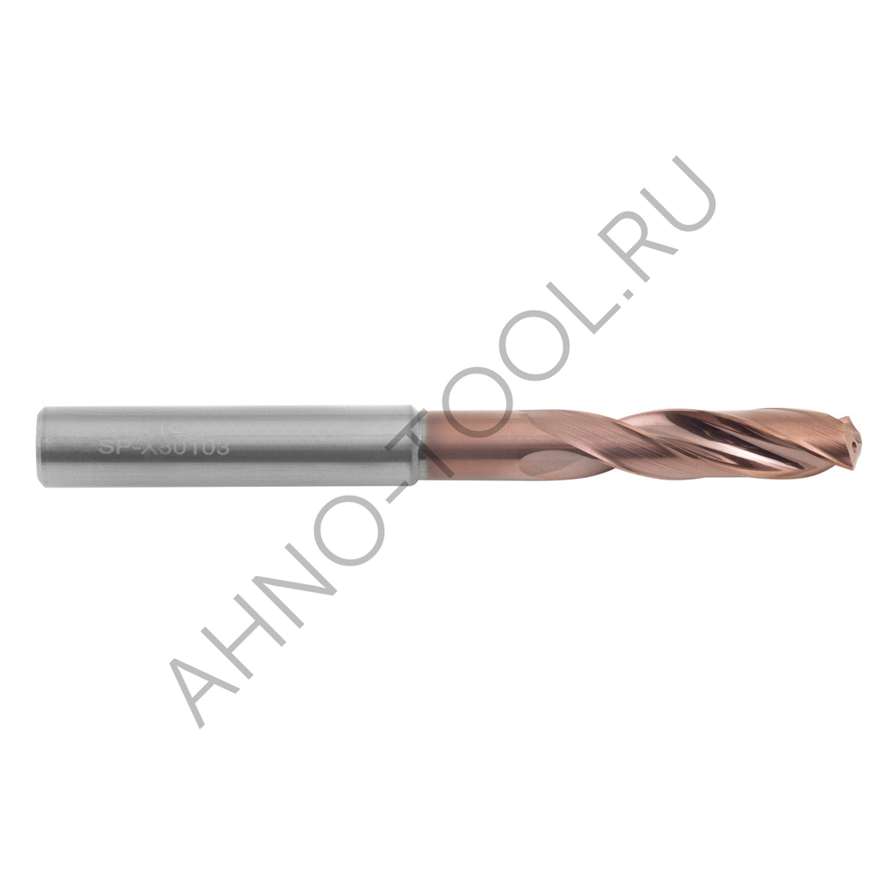 Сверло  6.8мм  твердосплавное 3D с подводом СОЖ. SP-X801030680 VHM AHNO по стали, чугуну, нерж. и жа