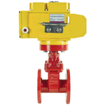 Wedge gate valve 30c939r red Elephant-GGG50-EPDM-F4-RED PSI232 class 150 T≤230-248°F flange connection, with rubber lined wedge EPDM, electric actuator Elephant MT-110/220, 110/220V