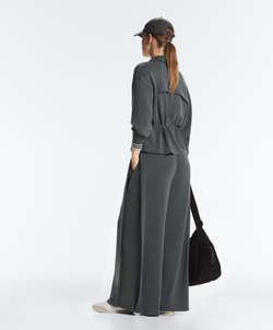 Oysho Мягкая куртка с регулируемой талией и высоким воротником, асфальтовый