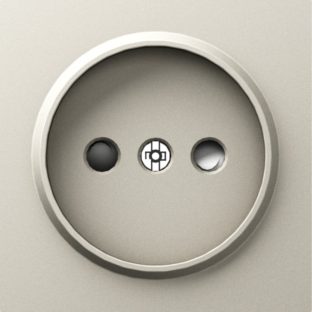 Накладка для розетки без заземления, со шторками 16A 250 В~, матовый кашемир, серия A07
