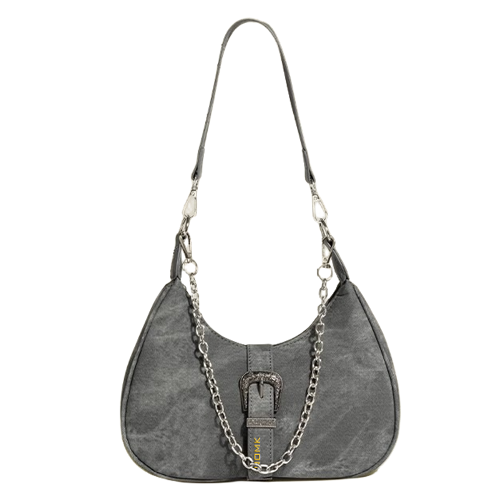 NOMK PU Crossbody Bag, Shoulder Bag Women"s Gray