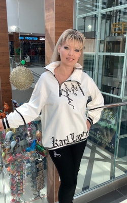 Джемпер-толстовка с 2 молниями и надписью