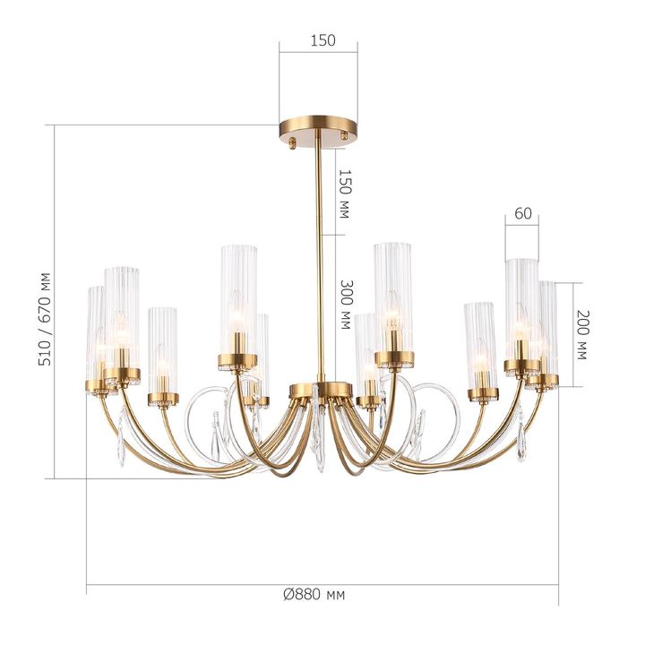 Подвесная люстра ST Luce Illumia SL1400.303.10