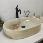 Раковина из оникса Oval Green Big OY-61570 60*40*14