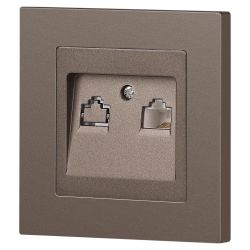 Розетка Intro Accent 6-303-08 информационная RJ45 IP20 СУ бронза