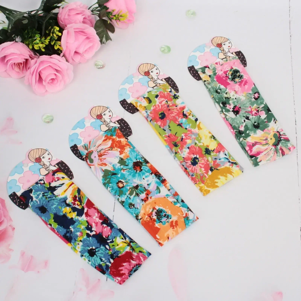 Повязка на голову «Britney Room», принт цветы, микс 6 цветов, 20*7см