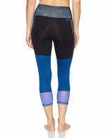 Облегающие эластичные капри с эффектом циркуляции воздуха (Размер: M) (Цвет: черный с синим)