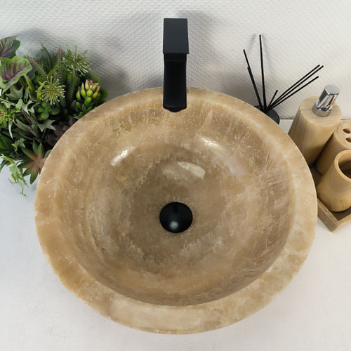 Раковина из оникса Bowl Yellow BO-64727 45*45*17 0200