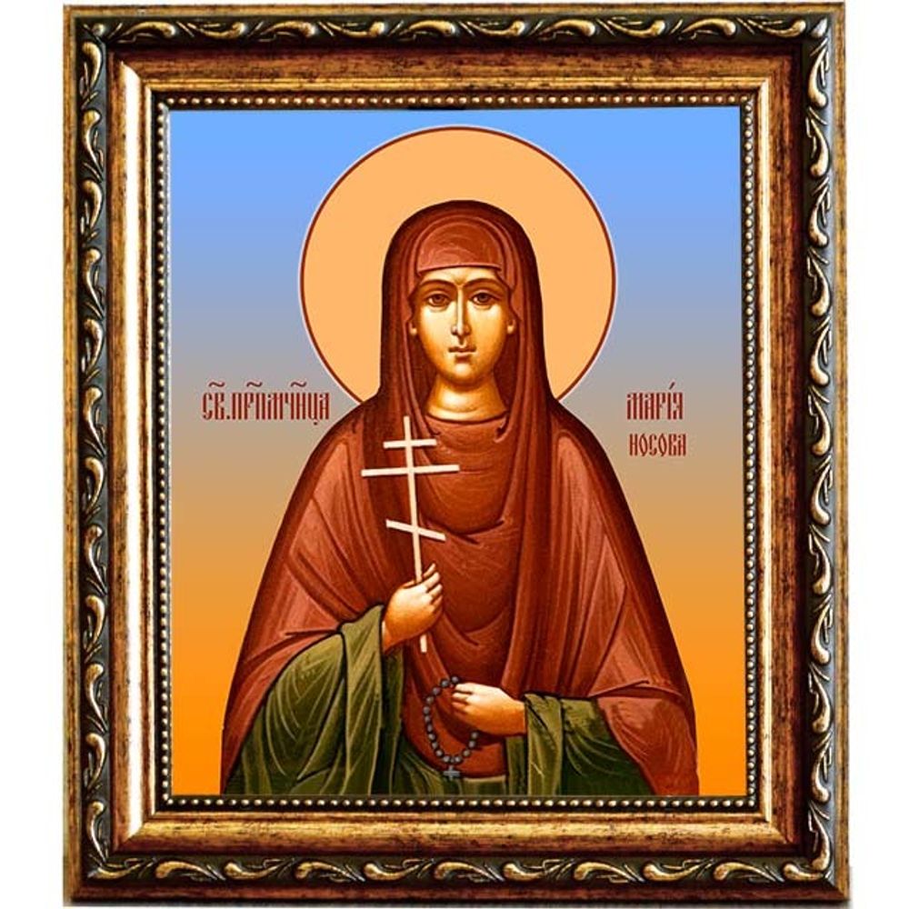 Мария Носова, послушница, преподобномученица. Икона на холсте.
