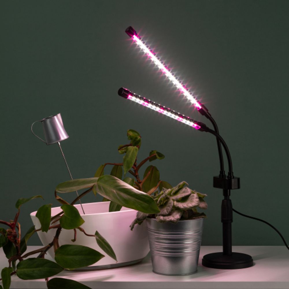 Настольный светильник для растений ЭРА FITO-20W-АLED-Ra полного спектра 20 Вт черный | Светильники для растений