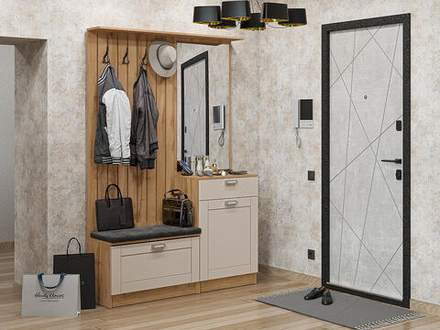 Прихожая Стиль-02 Cream Silk Дуб Вотан