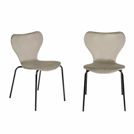 Комплект из 2-х стульев Bradex Home Seven Style латте велюр с чёрными ножками