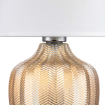 Настольный светильник 1х40Вт E27, стекло/ткань, янтарный