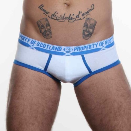 Мужские трусы брифы белые Aussiebum Property of Scotland White AB00127 Мужские трусы брифы белые Aussiebum Property of Scotland White AB00127