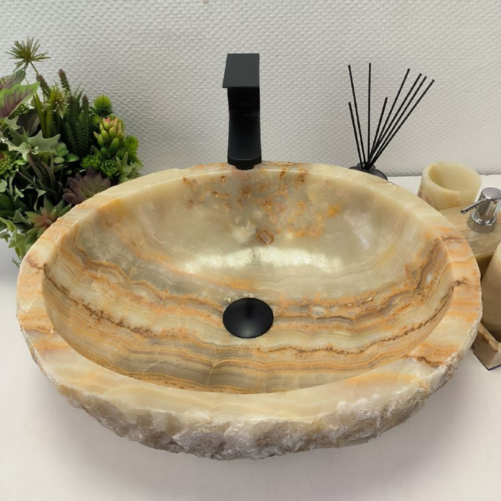 Раковина из оникса Erozy Green EO-62598 52*40*16 0097