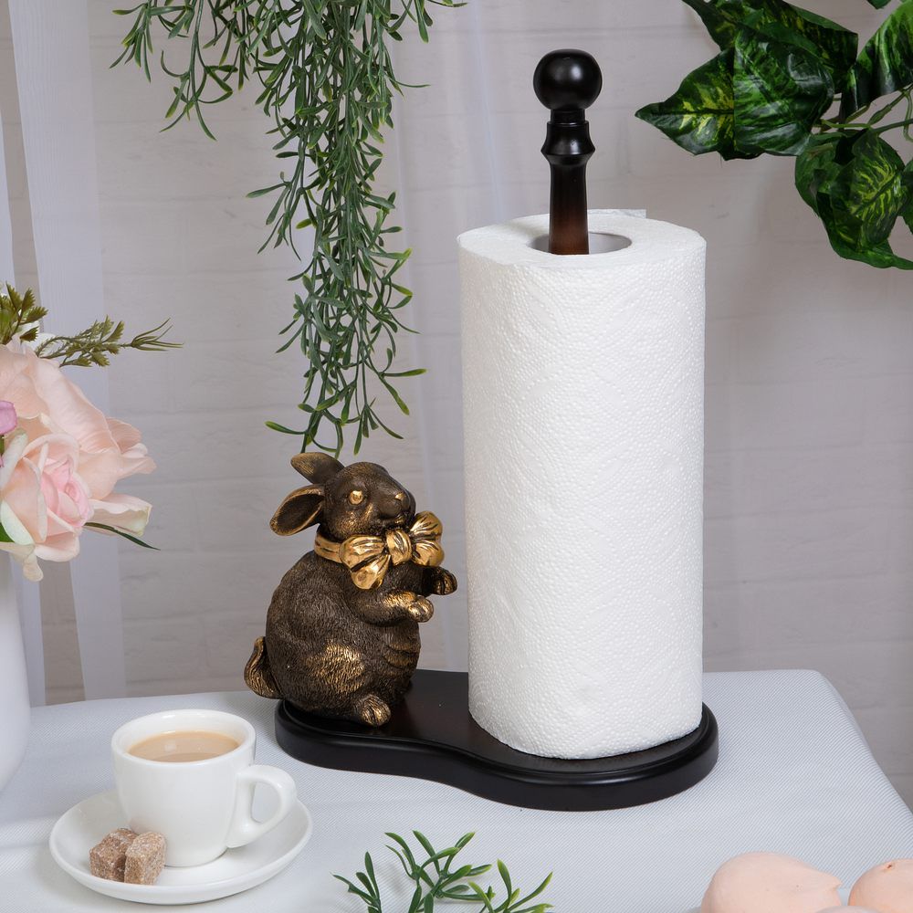 Держатель для полотенец Кролик Банни Бронза