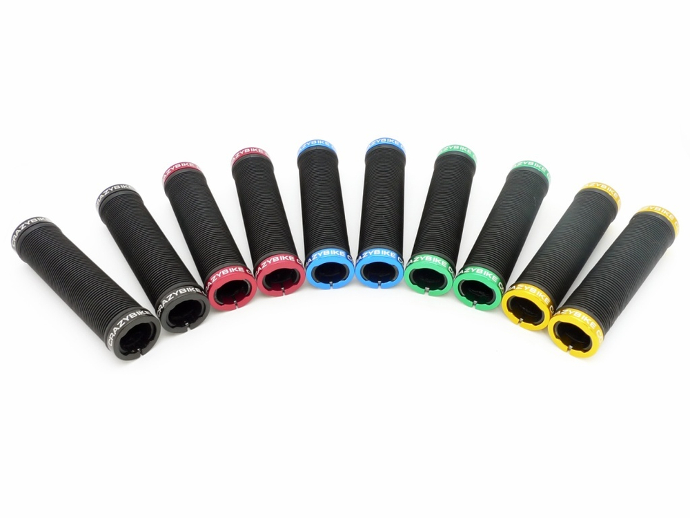 Грипсы CrazyBike Lock-On (Soft Compound) Золото;