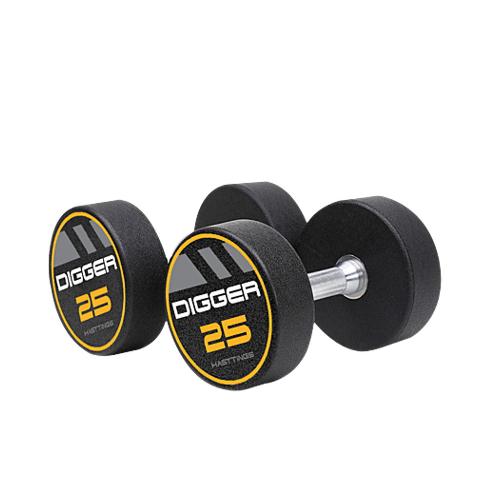 Комплект полиуретановых гантелей 10 пар от 2,5 до 25 кг Hasttings Digger HD51D4C-2,5-25