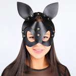 Черная маска с ушками и заклепками (Цвет: черный)