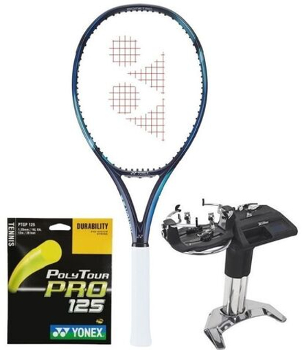 Теннисная ракетка Yonex New EZONE 98L (285g) - sky blue + Струны + Натяжка