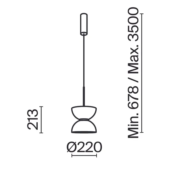 Подвесной светильник Киото / Kyoto 3000К 11Вт Maytoni mod178pl-l11b3k