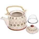 Чайник заварочный керамический 700мл с ситом «Цветочная фантазия»