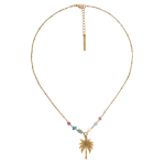 Колье Franck Herval, Summer, с жемчугом, нефритом и бирюзой, FH26.1-15-64623 (золотистый)