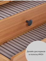 IKEA Шкаф с 3мя ящиками HEMNES стекло/стекло, 198х90х37, белый/св-коричневый, из массива дерева, КЫМОР (ХЕМНЭС ИКЕА), массив сосны