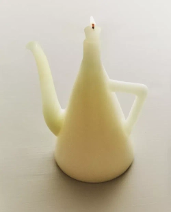 ZARA HOME ДЕКОРАТИВНАЯ СВЕЧА В ФОРМЕ ВАЗОЧКИ, ЖЕЛТО-ОРАНЖЕВЫЙ