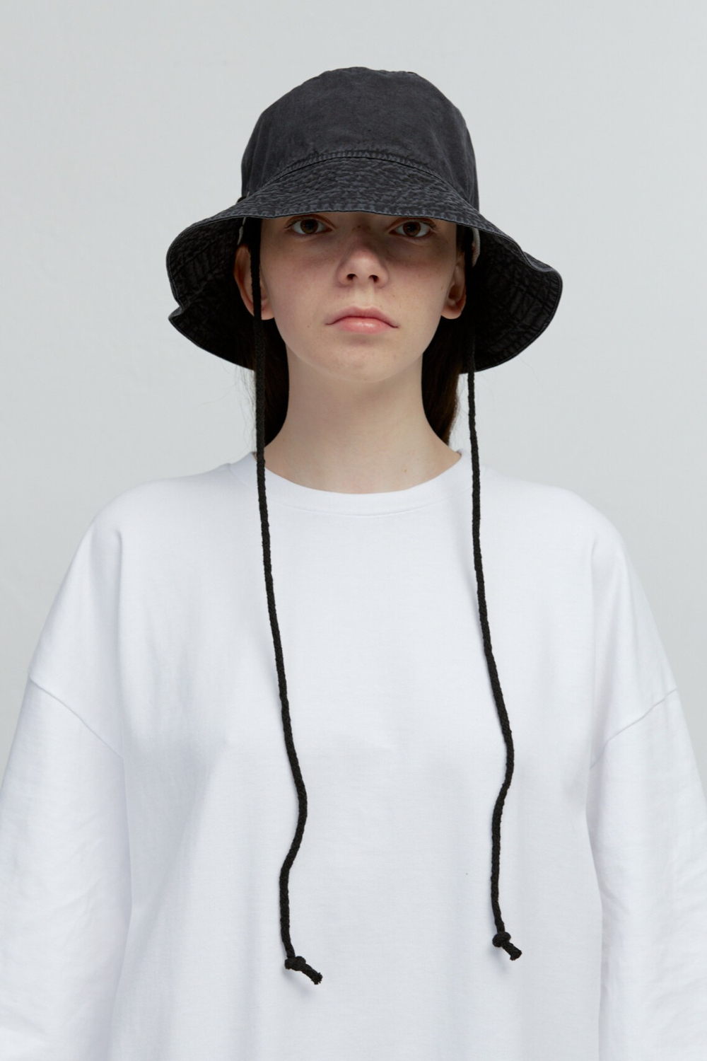 Панама из черного вареного хлопка