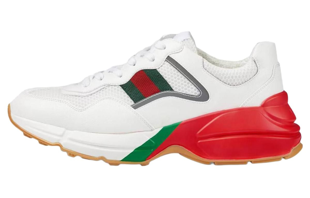 Gucci Wmns Rhyton "White Red Green Reflective" Women"s