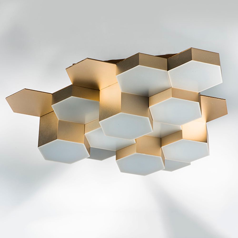 750123 Люстра потол FAVO LED-60W 2880LM ЗОЛОТО 4000K