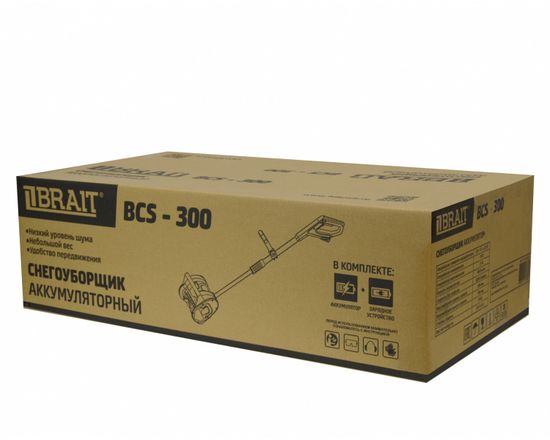 Аккумуляторный снегоуборщик BRAIT BCS-300