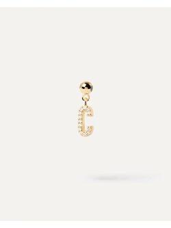 Подвеска-шарм Буква C серебро 925 пробы покрытое золотом