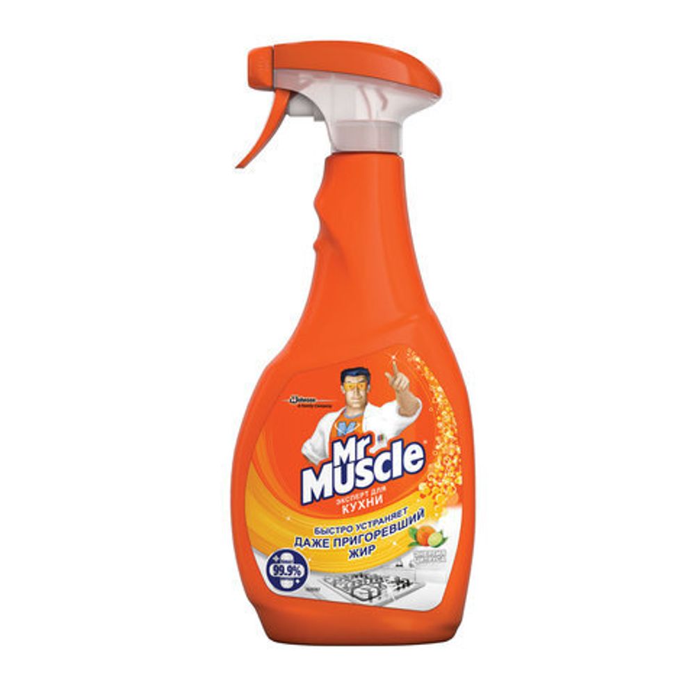 Средство для кухни 500 мл, МИСТЕР МУСКУЛ "Энергия цитруса", распылитель