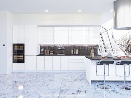 Угловая модульная кухня Фьюжн-02 Angel - Белый 2340*3700/1300*600