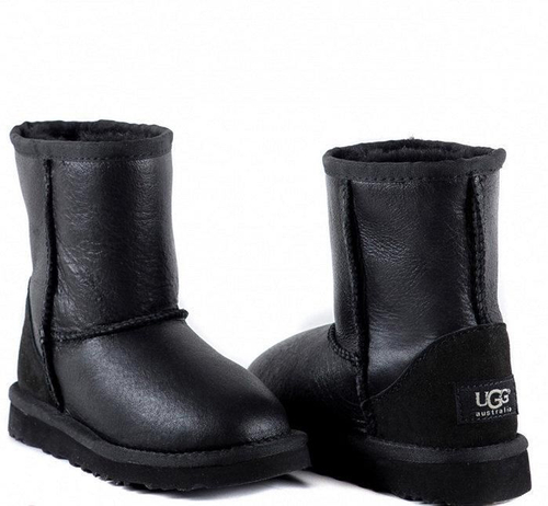 Ugg Kids Classic Short Metallic Black