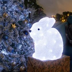 ULD-M2724-032-STA WHITE IP20 RABBIT Фигура светодиодная Кролик. 33x26см. 32 светодиода. Белый свет. Провод прозрачный. TM Uniel